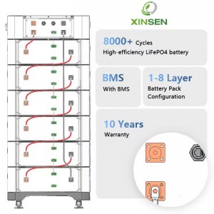 S-Series LV 51.2V Stackable LiFePO4 Battery System 5-50kWh Modular